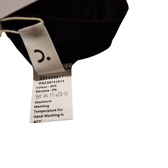 Commense Black Ribbed Long Sleeve Button-Up Henley Top XL 95% Cotton 5% Elastane - Picture 6 of 8